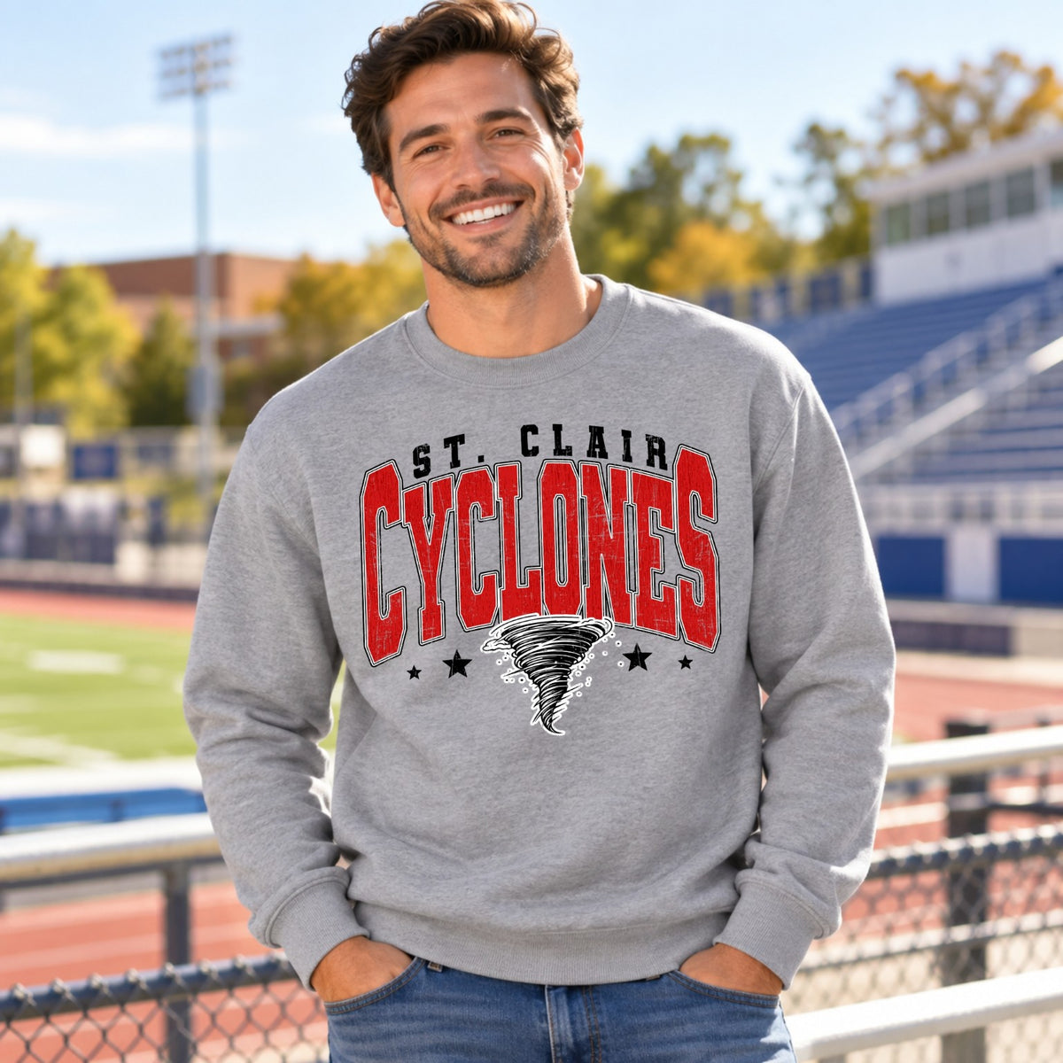 Adult Cyclones Tornado crewneck model