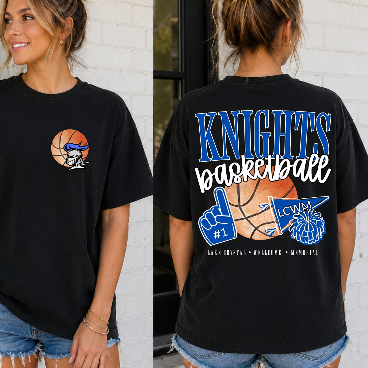 LCWM Knights | Basketball Spirit Front & Back | Adult Signature