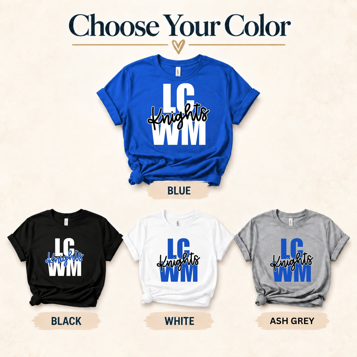 LCWM Knights stacked block script mockup 2