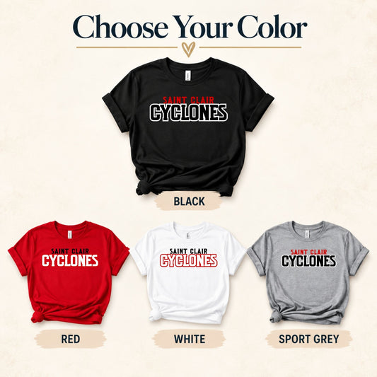 St. Clair Cyclones | Varsity Outline | Adult Signature