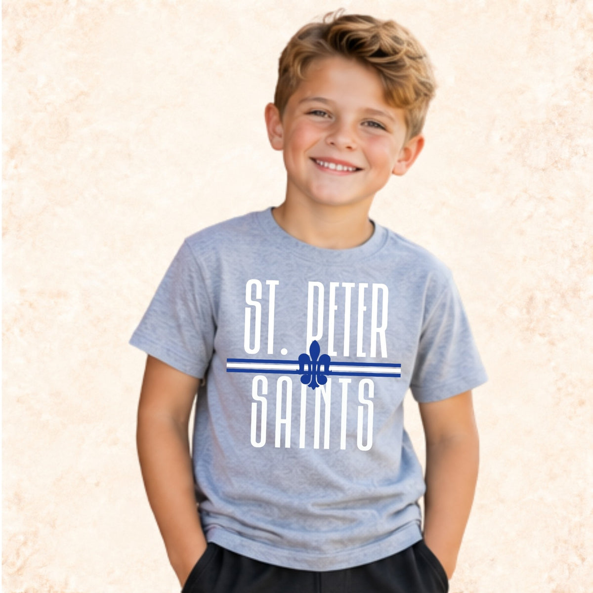 St. Peter Saints fleur-de-lis stripe design mockup 1