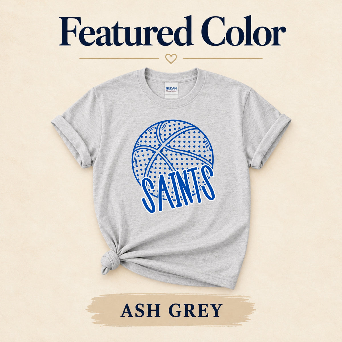 Featured garment color Ash Grey