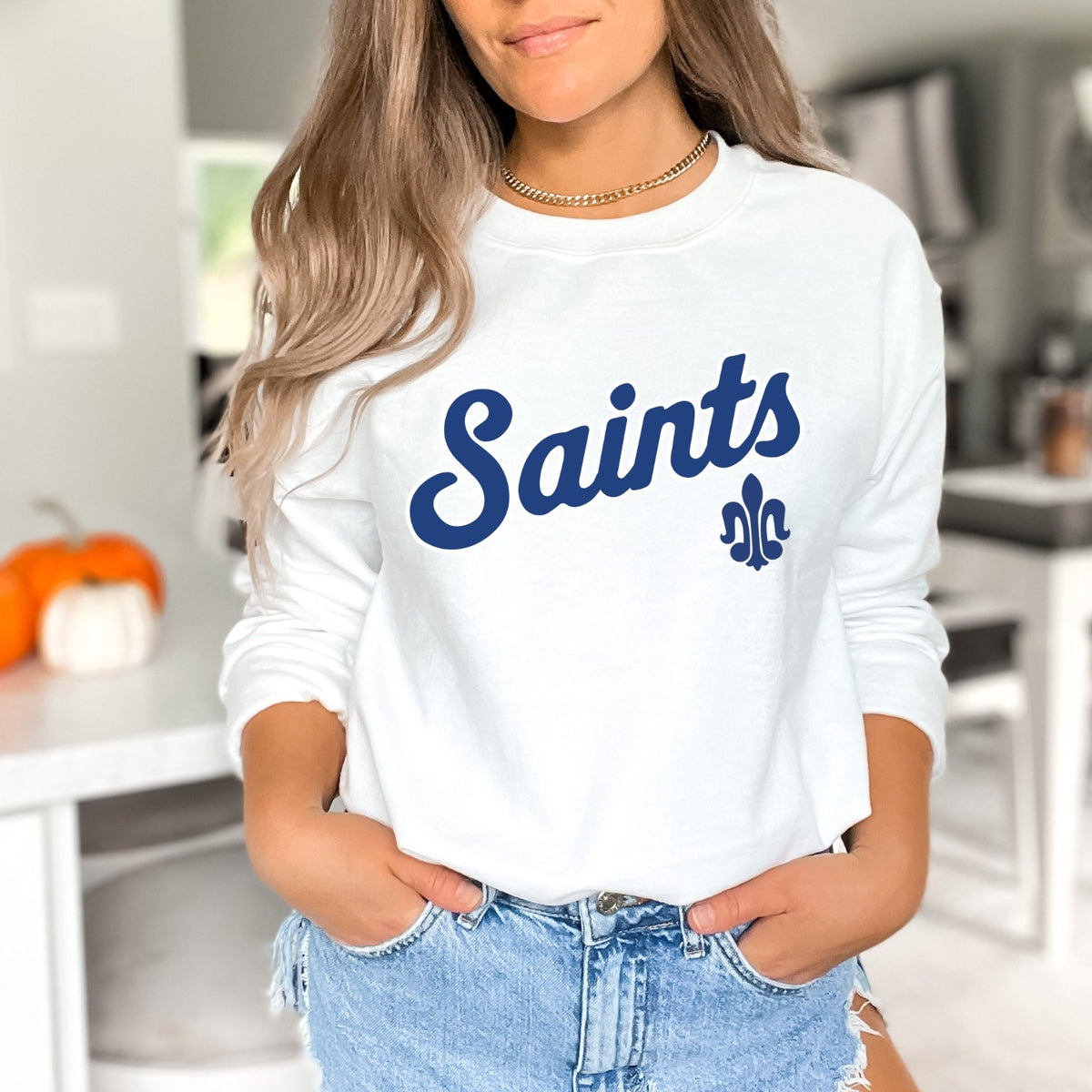 St. Peter Saints script fleur-de-lis original mockup 1