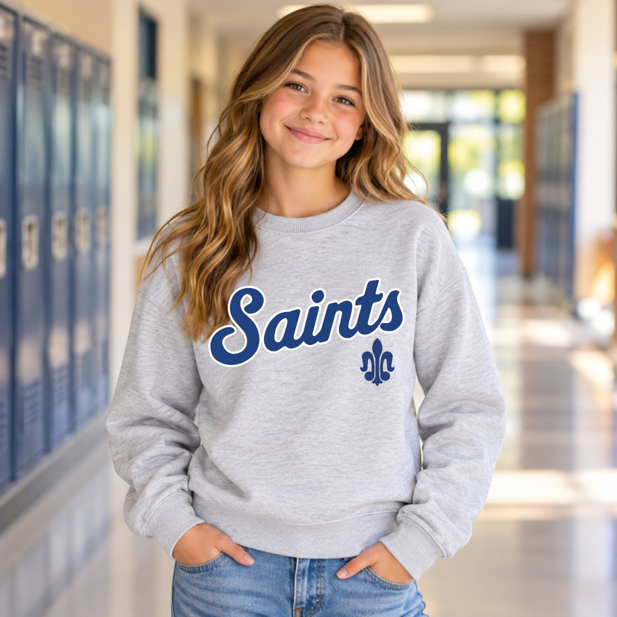 St. Peter Saints script fleur-de-lis original mockup 2