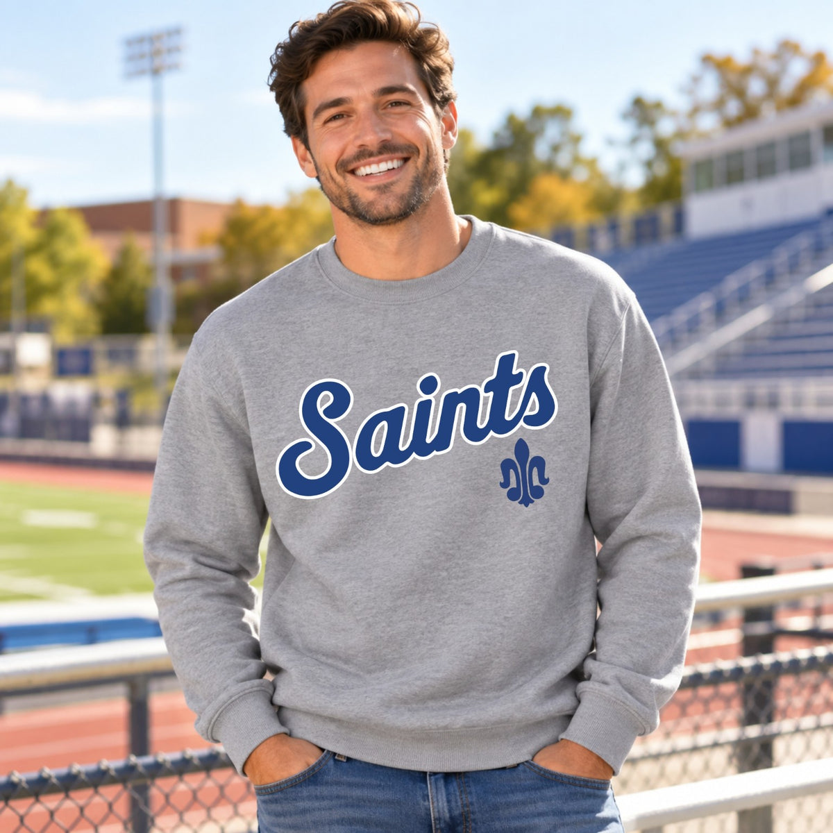 St. Peter Saints script fleur-de-lis original mockup 4