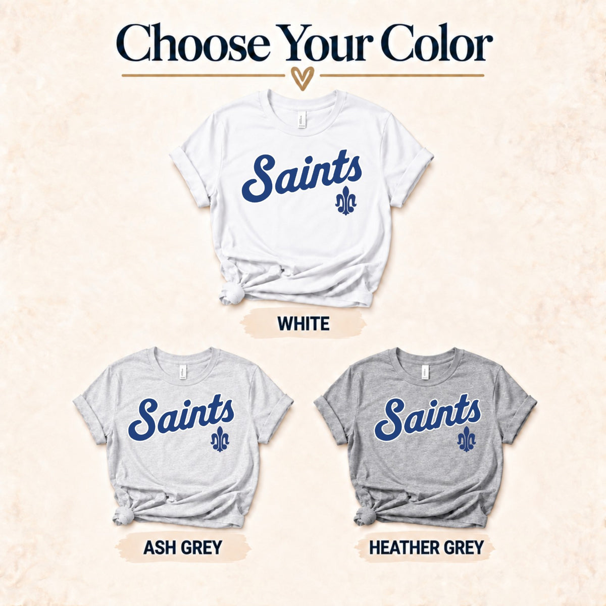 St. Peter Saints script fleur-de-lis original mockup 6