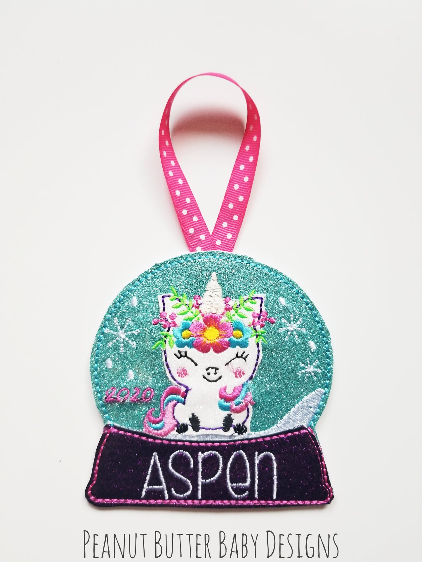 Unicorn Globe Ornament