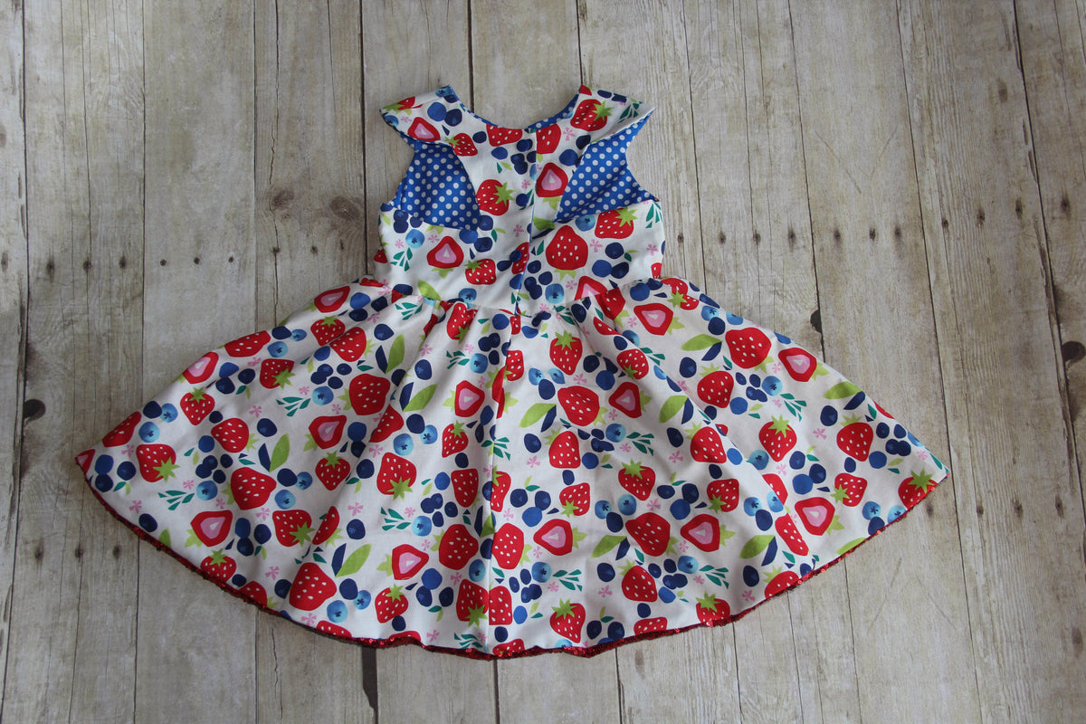 Berry Sparkle Top & Shorts-OOAK