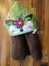 Floral Deer Hooded Towel
