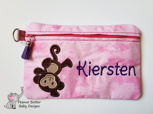 Monkey Zipper Pouch