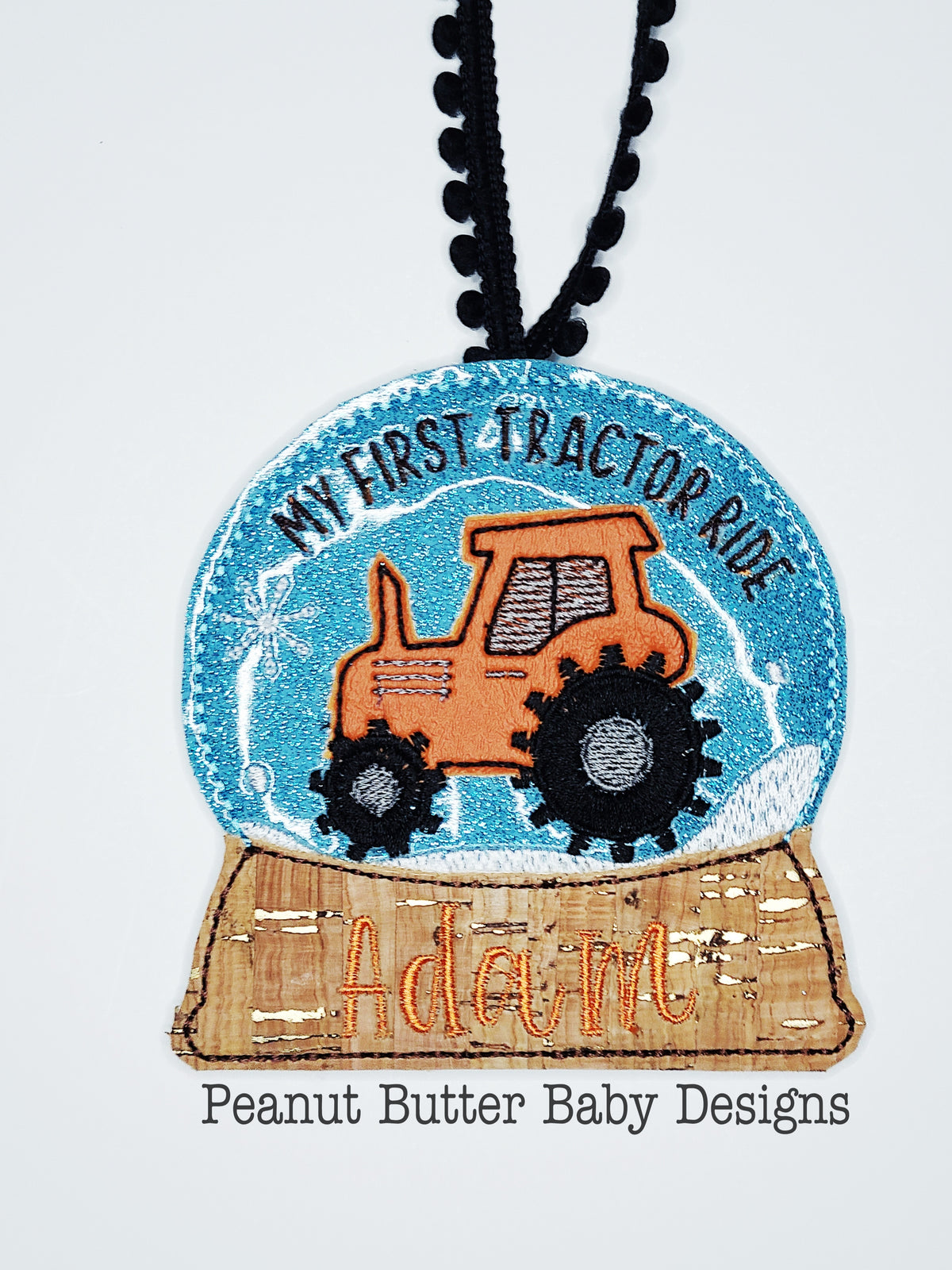 Tractor Globe Ornament