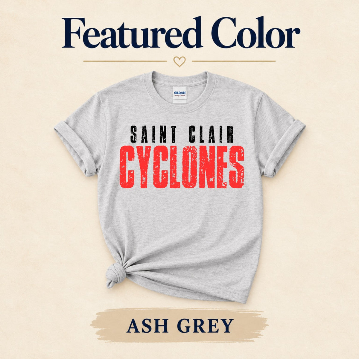 Featured Ash Grey T-shirt mockup