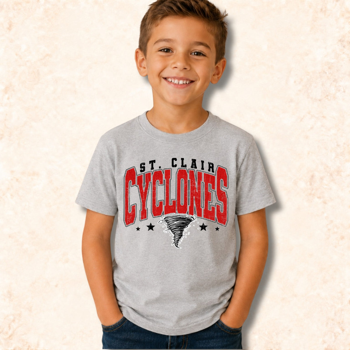 Youth Cyclones Tornado T-shirt model