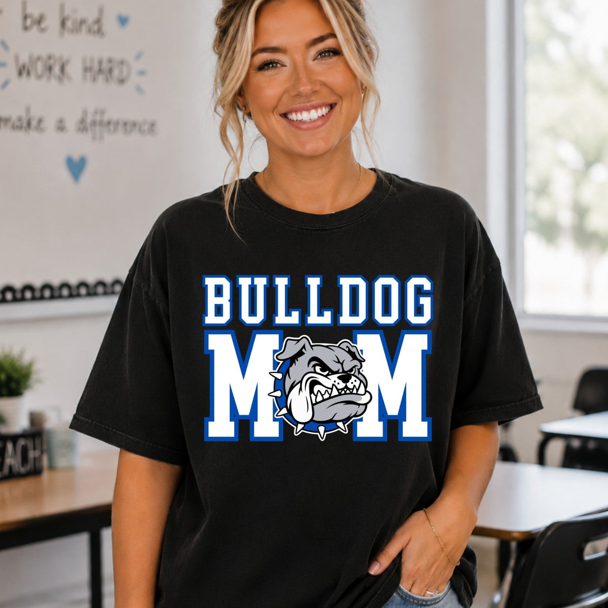 JWP Bulldog Mom black tee