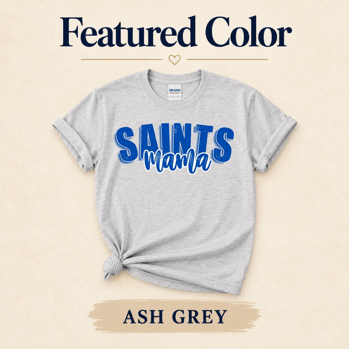 Saints Mama Ash Grey original mockup