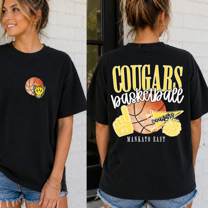 Mankato East Cougars | Basketball Spirit Front & Back | Youth Signature