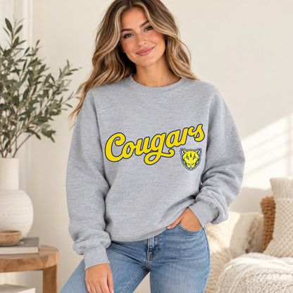 Mankato East Cougars | Sports Script Outlined | Adult Signature