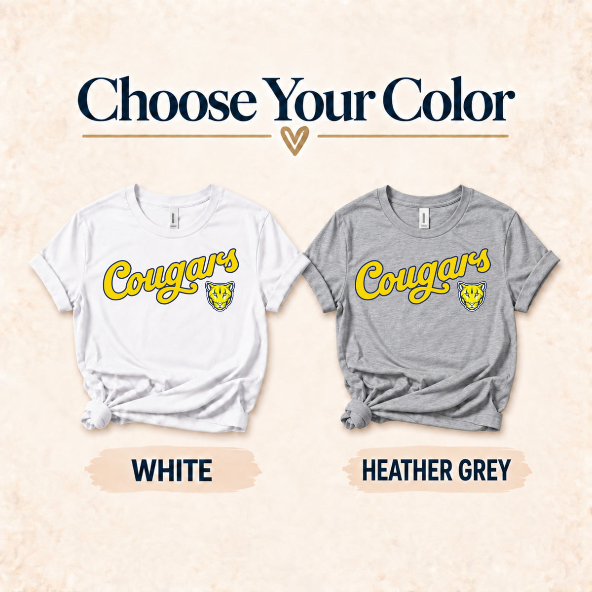 Mankato East Cougars | Sports Script Outlined | Adult Signature
