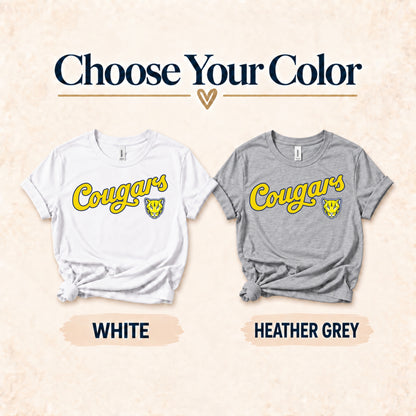 Mankato East Cougars | Sports Script Outlined | Adult Signature