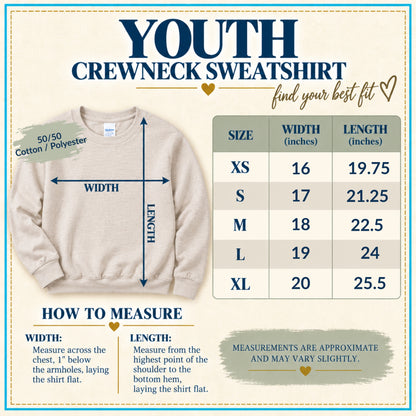 youth garment size chart