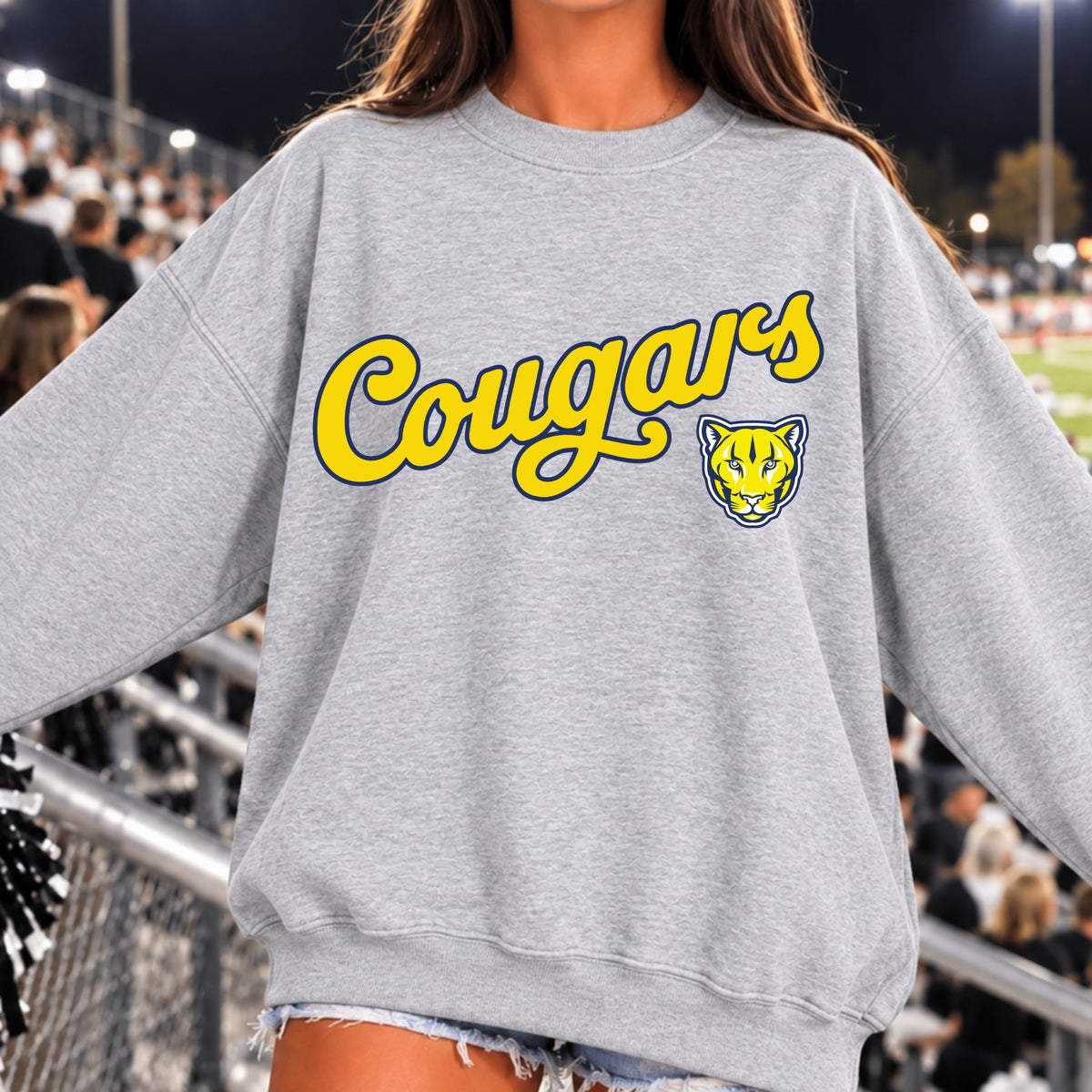 Mankato East Cougars | Sports Script Outlined | Adult Signature