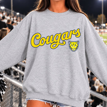 Mankato East Cougars | Sports Script Outlined | Adult Signature