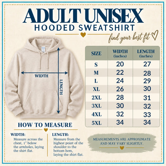 Adult apparel size chart