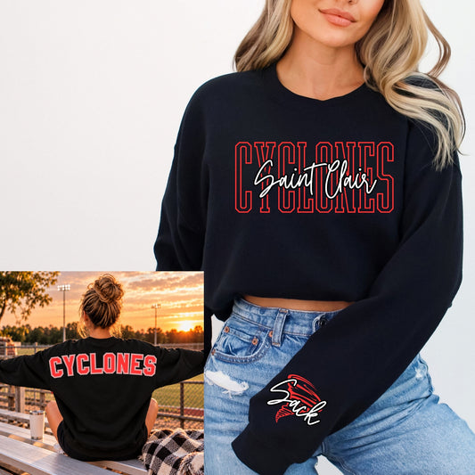 St. Clair Cyclones | Open Font Script | Adult Signature