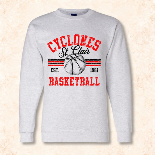 Cyclones basketball distress apparel mockup