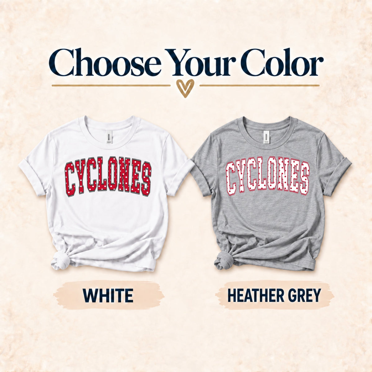 Cyclones Polka Dot Varsity mockup 2