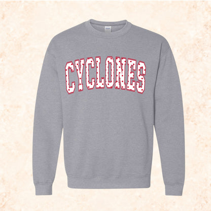 St. Clair Cyclones Polka Dot Varsity White mockup 5