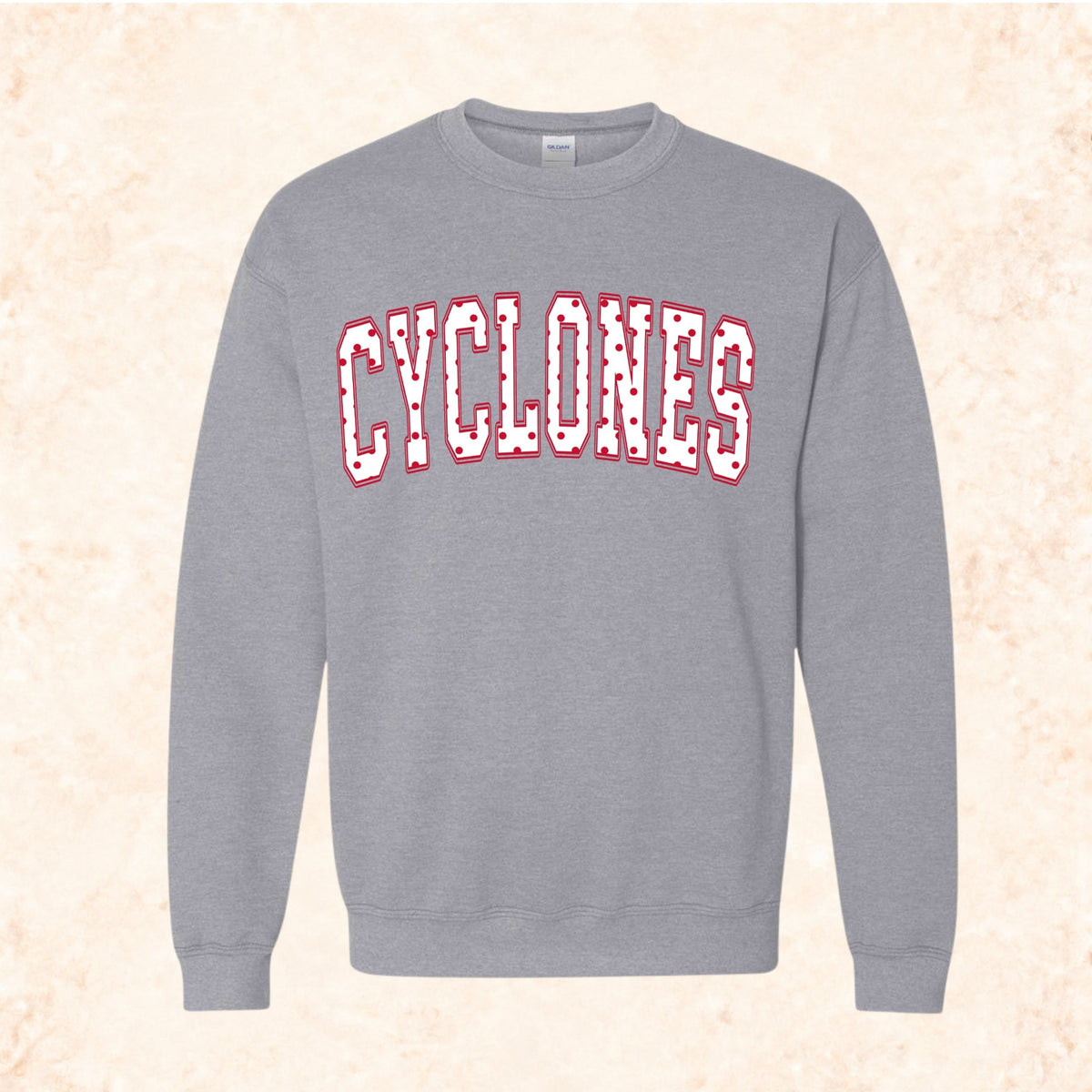 Cyclones Polka Dot Varsity mockup 5