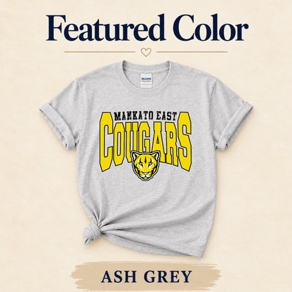 Mankato East Cougars Retro Mascot mockup 2