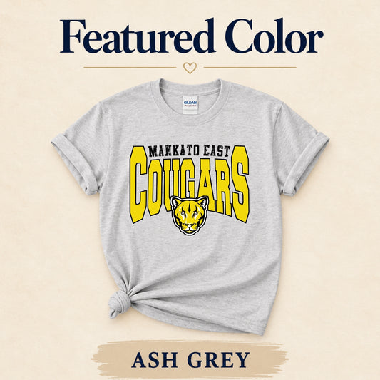 Mankato East Cougars Retro Mascot mockup 2