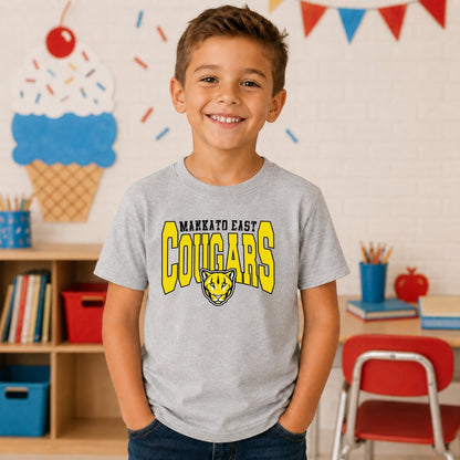Mankato East Cougars Retro Mascot mockup 4