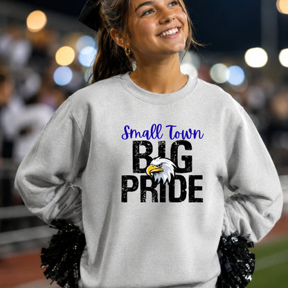 Maple River Eagles Small Town Big Pride Ash Grey crewneck cheer mockup