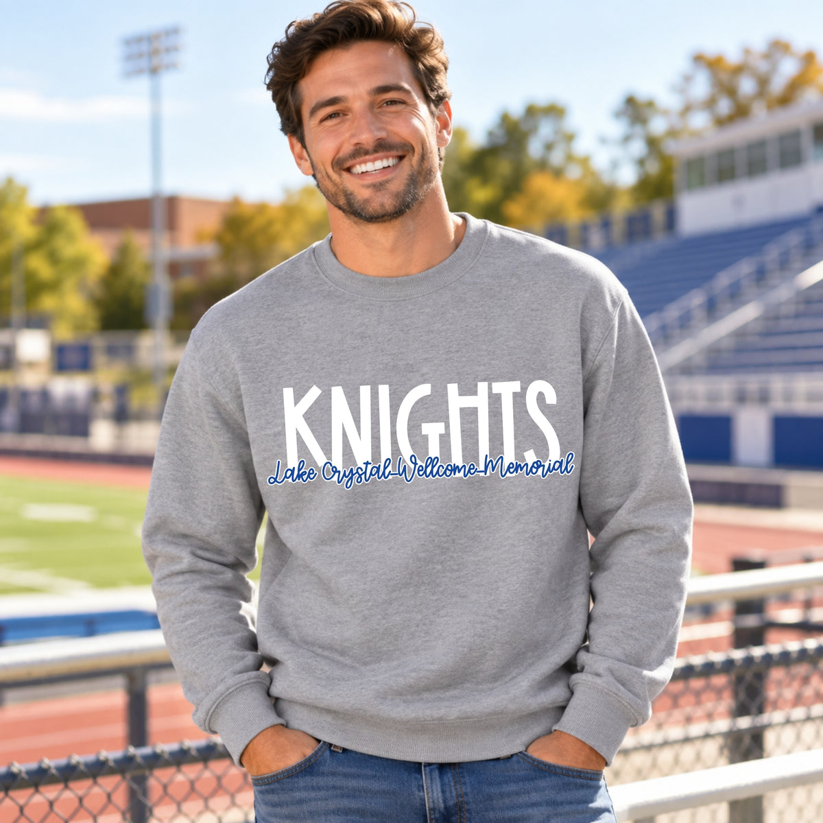 LCWM Knights Lake Crystal Welcome Memorial apparel mockup 5