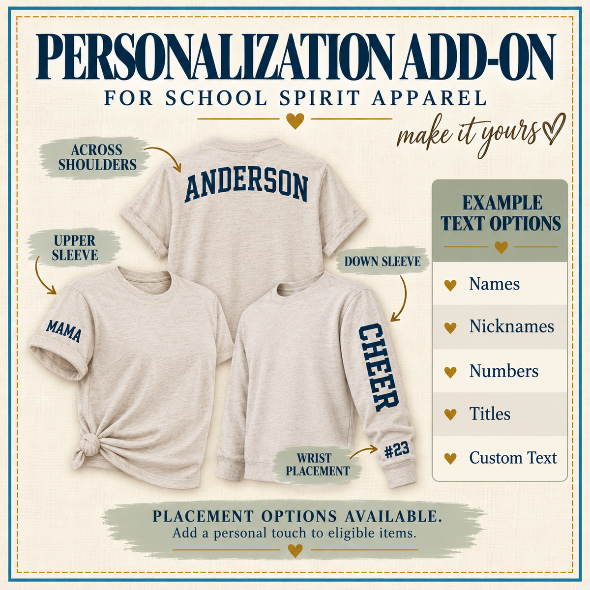 ADD ON - Personalization
