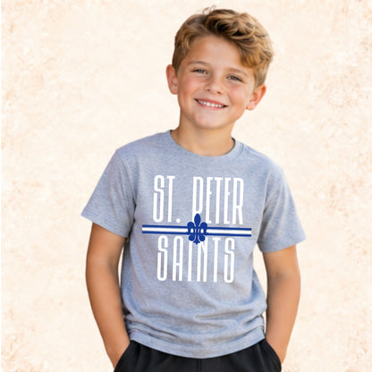 St. Peter Saints fleur-de-lis stripe design mockup 1