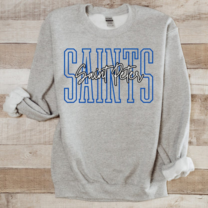 St. Peter Saints outlined lettering original mockup 3