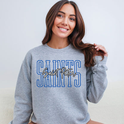 St. Peter Saints outlined lettering original mockup 5