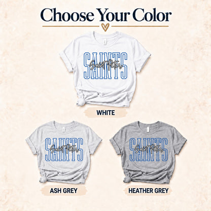 St. Peter Saints outlined lettering original mockup 6