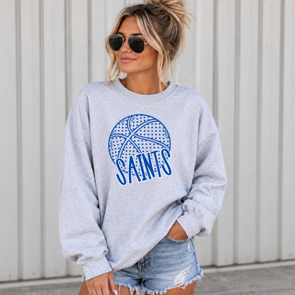 St. Peter Saints Polka Dot Basketball women's crewneck mockup