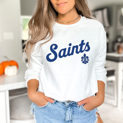St. Peter Saints script fleur-de-lis original mockup 1