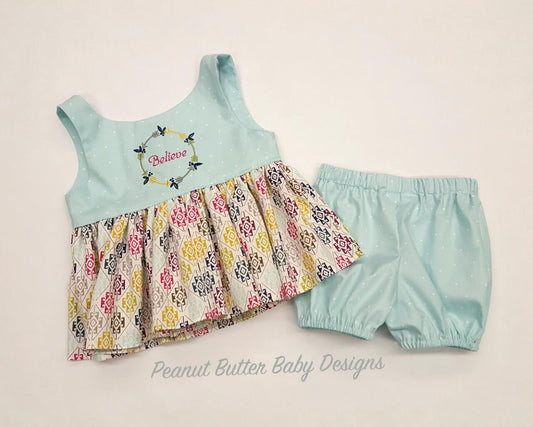 Believe Top & Shorts-OOAK-18M-24M
