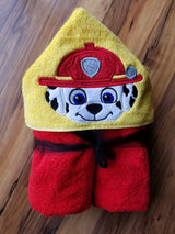 Patrol Friends - Fire Rescue Dog Hooded Towel