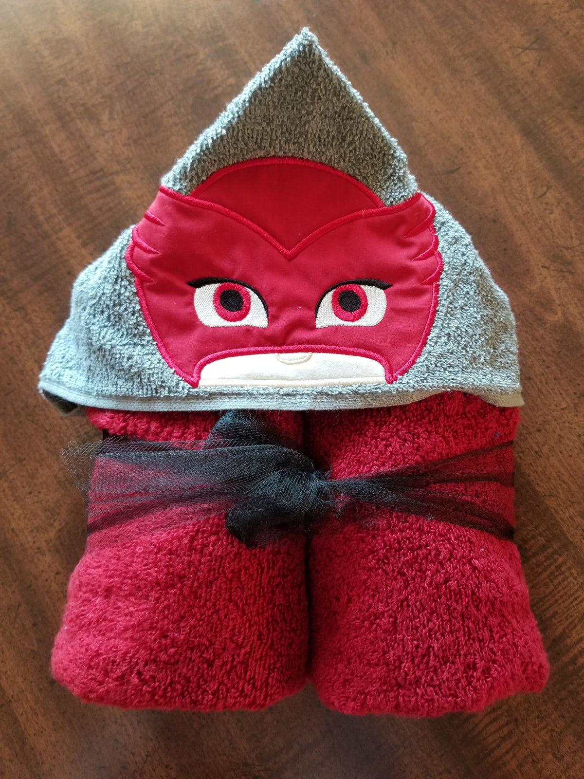 Bedtime Owl Hero Hooded Towel