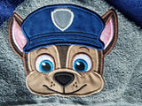 Patrol Friends - Police Dog Hooded Towel