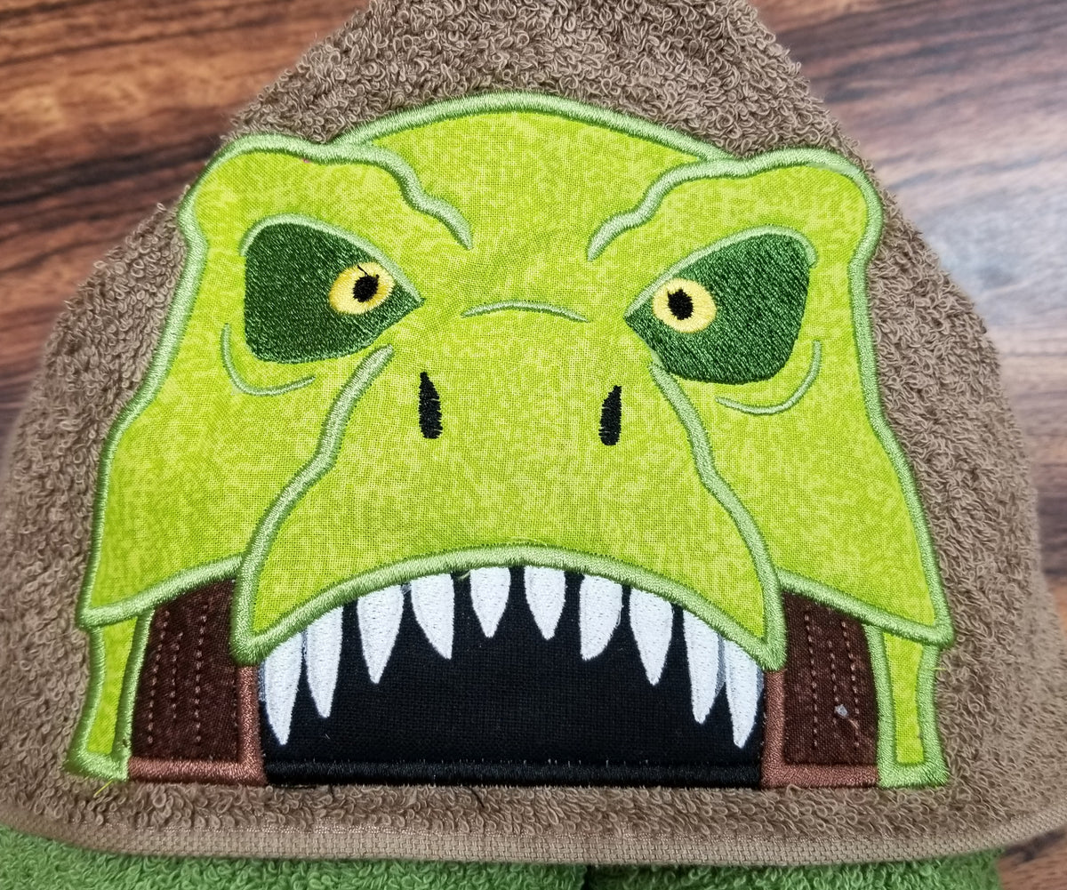 T-Rex Hooded Towel