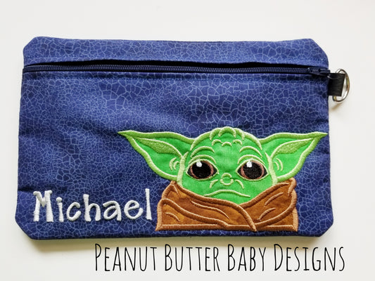 Baby Green Zipper Pouch